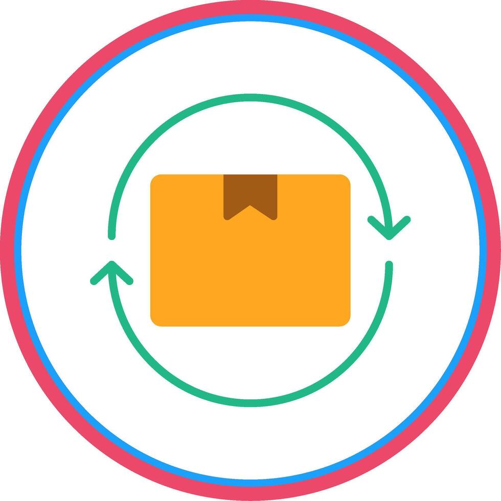 Lifecycle Flat Circle Icon vector