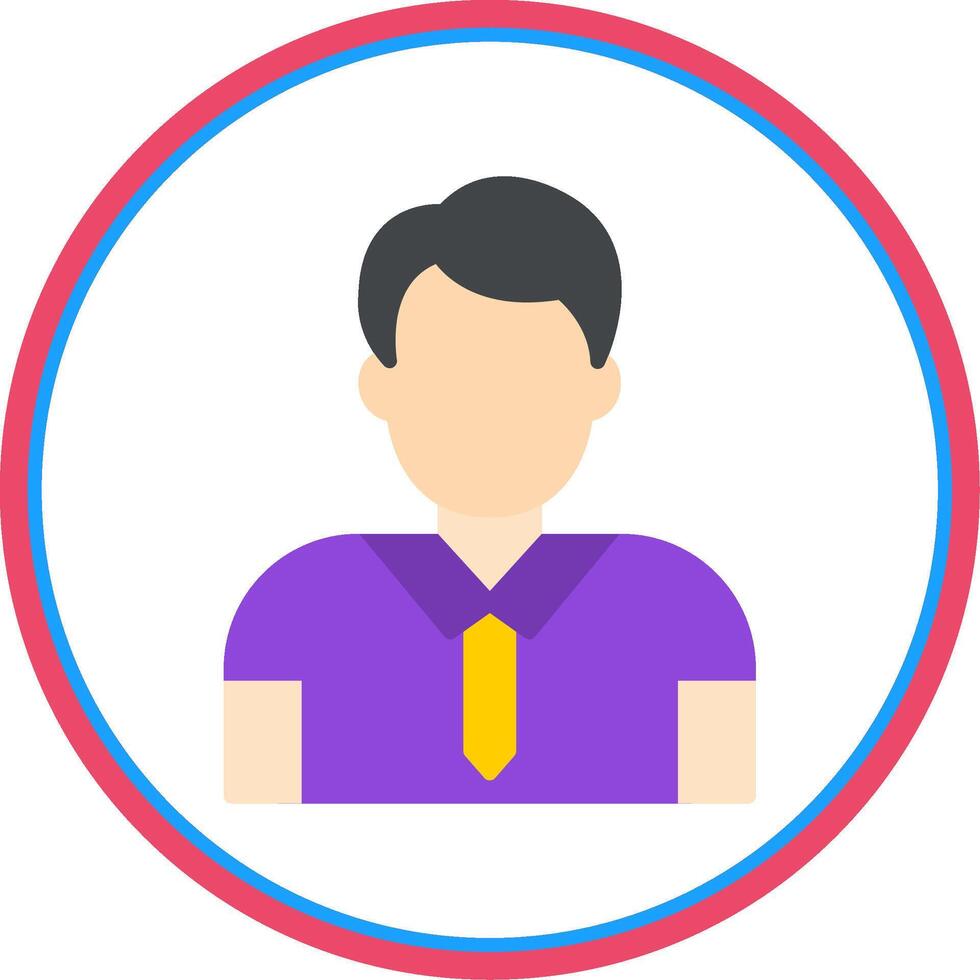 Manager Flat Circle Icon vector