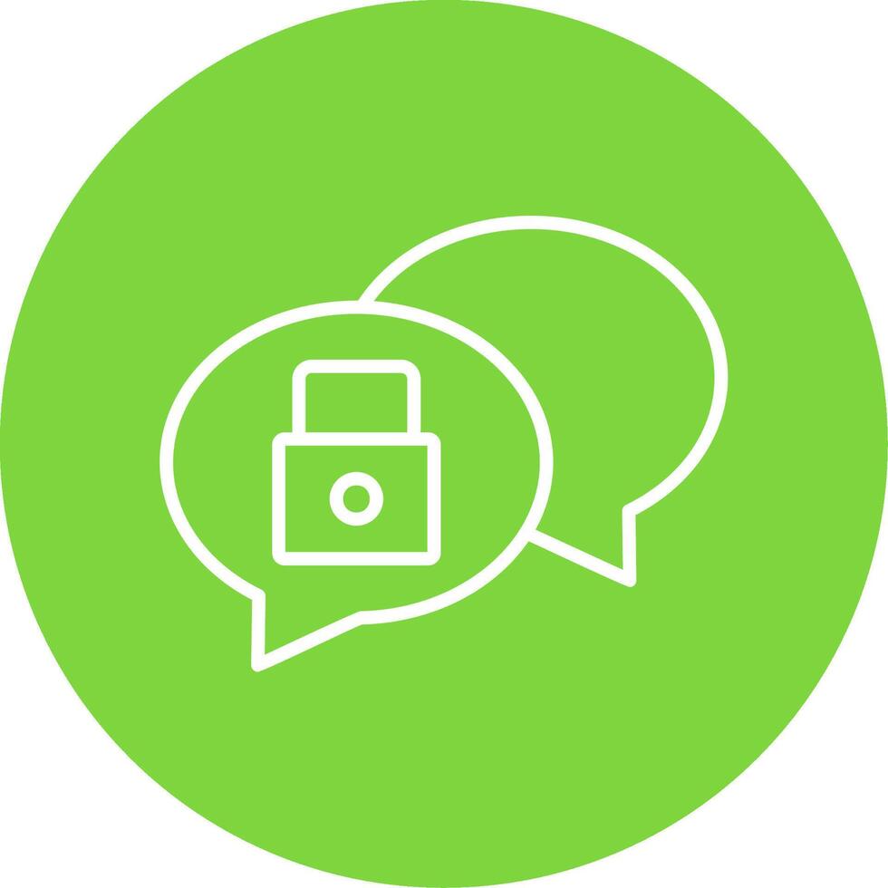Chat Security Multi Color Circle Icon vector