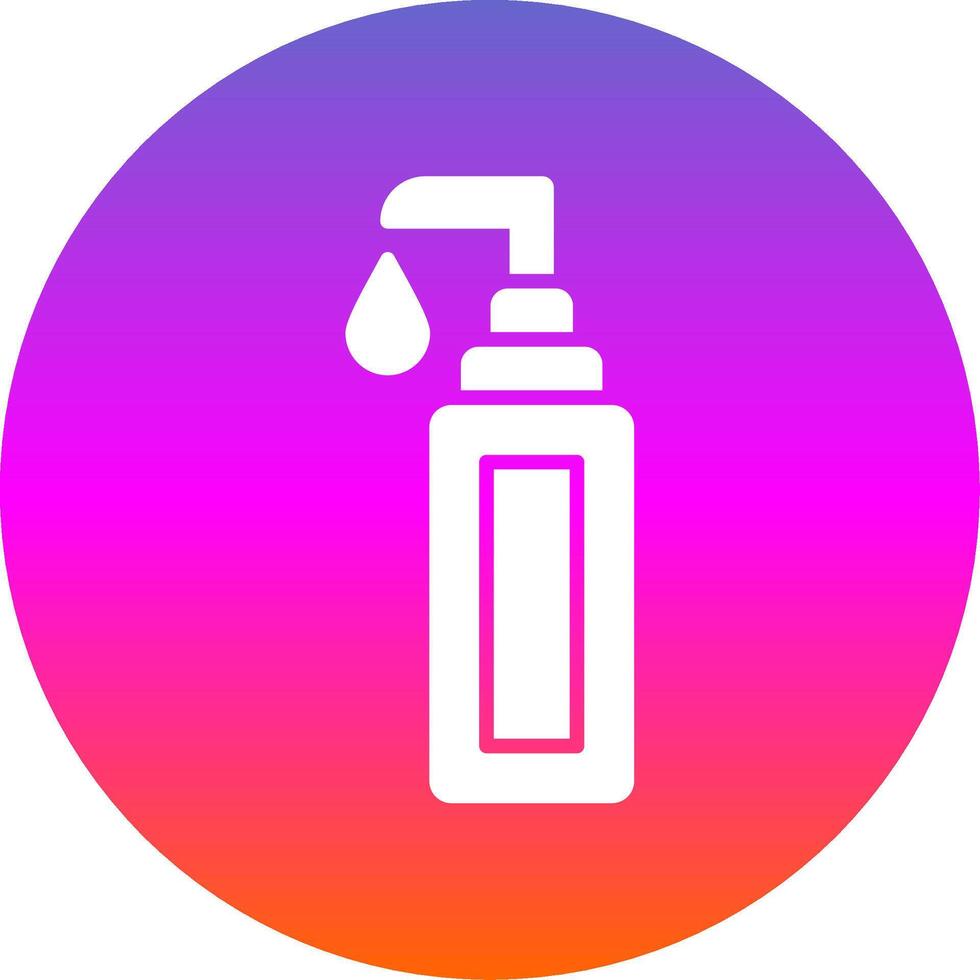 Face Cleanser Glyph Gradient Circle Icon Design vector