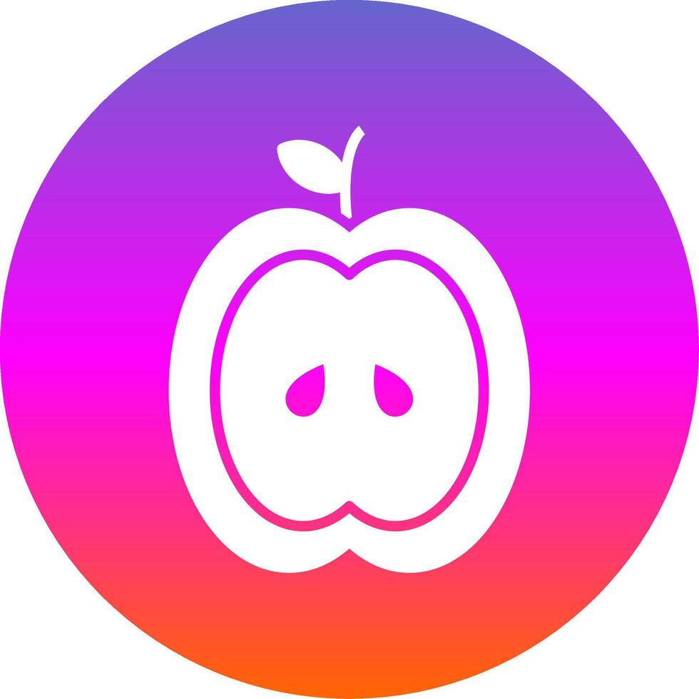 Apple Glyph Gradient Circle Icon Design vector