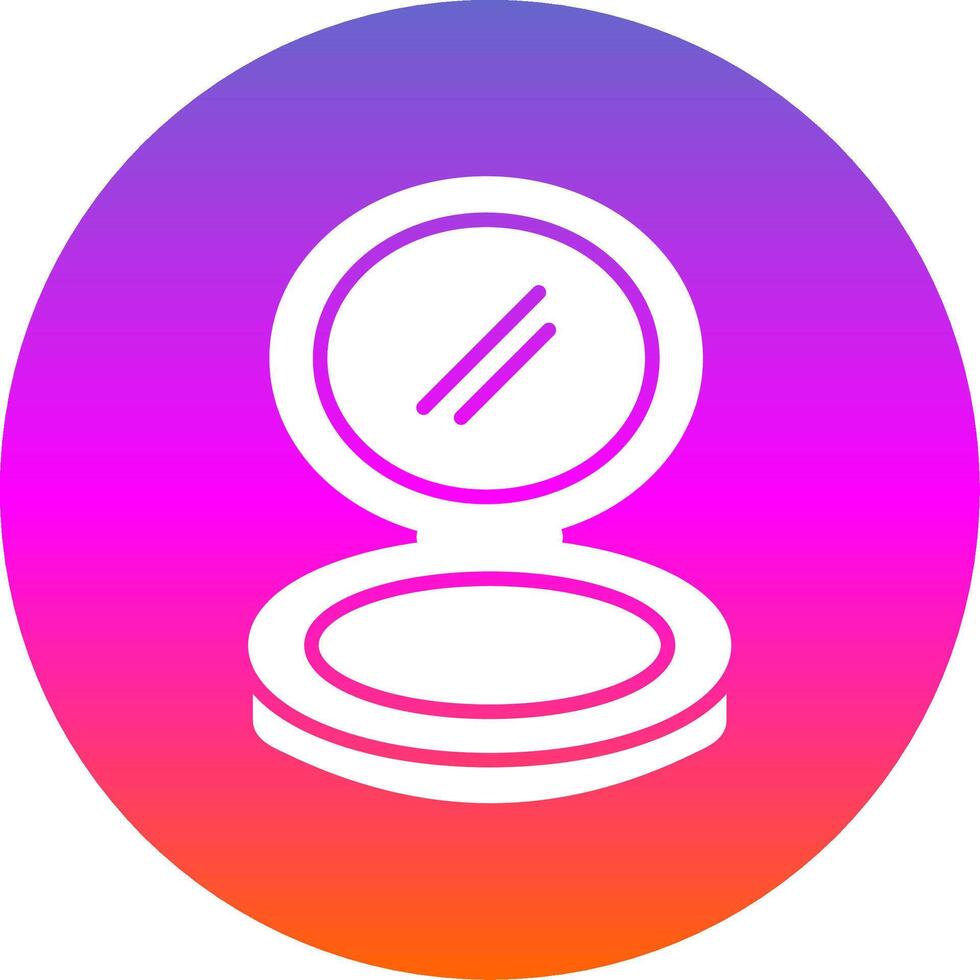 Powder Glyph Gradient Circle Icon Design vector