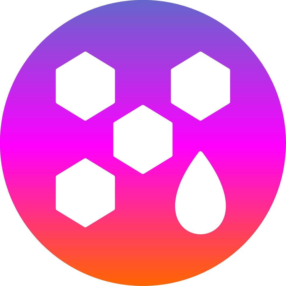 Honey Glyph Gradient Circle Icon Design vector