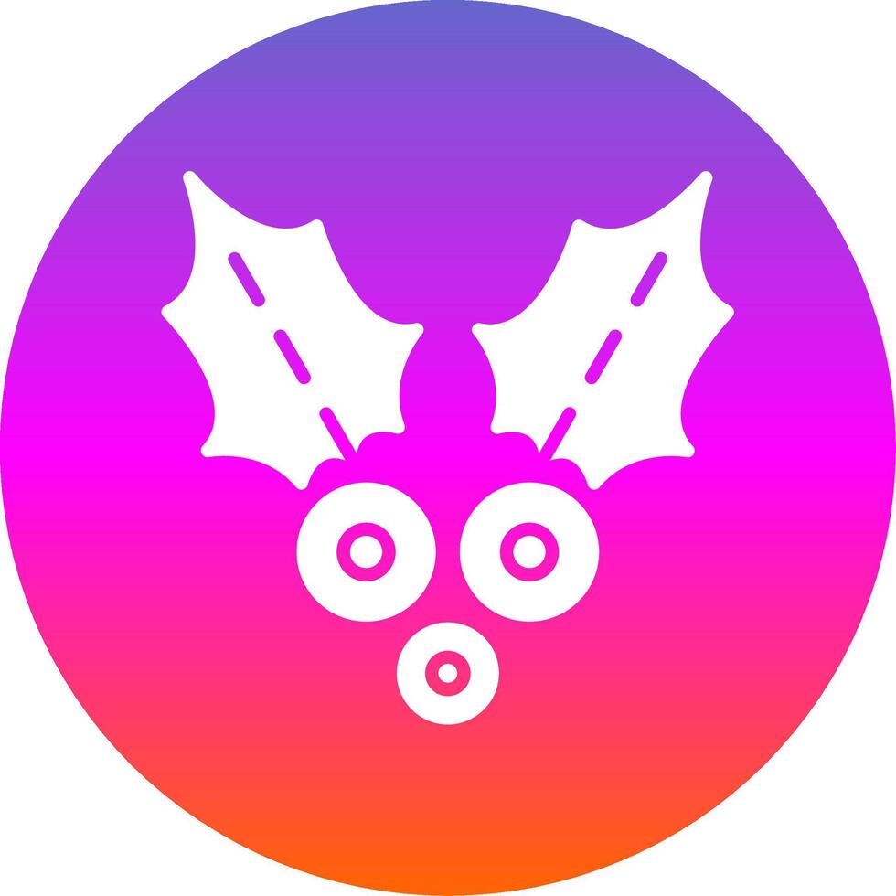 Holly Glyph Gradient Circle Icon Design vector