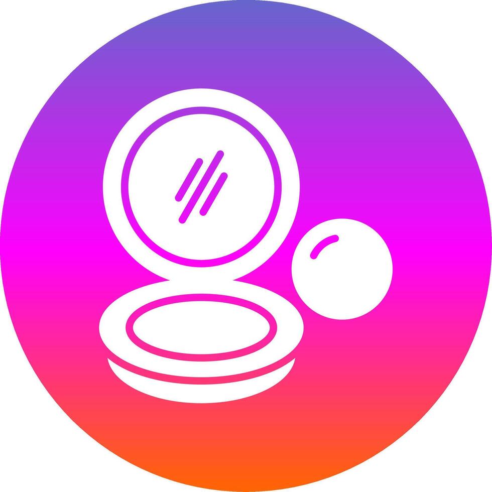 Powder Glyph Gradient Circle Icon Design vector