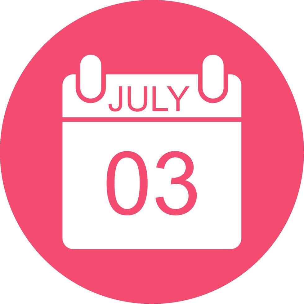 July Multi Color Circle Icon vector