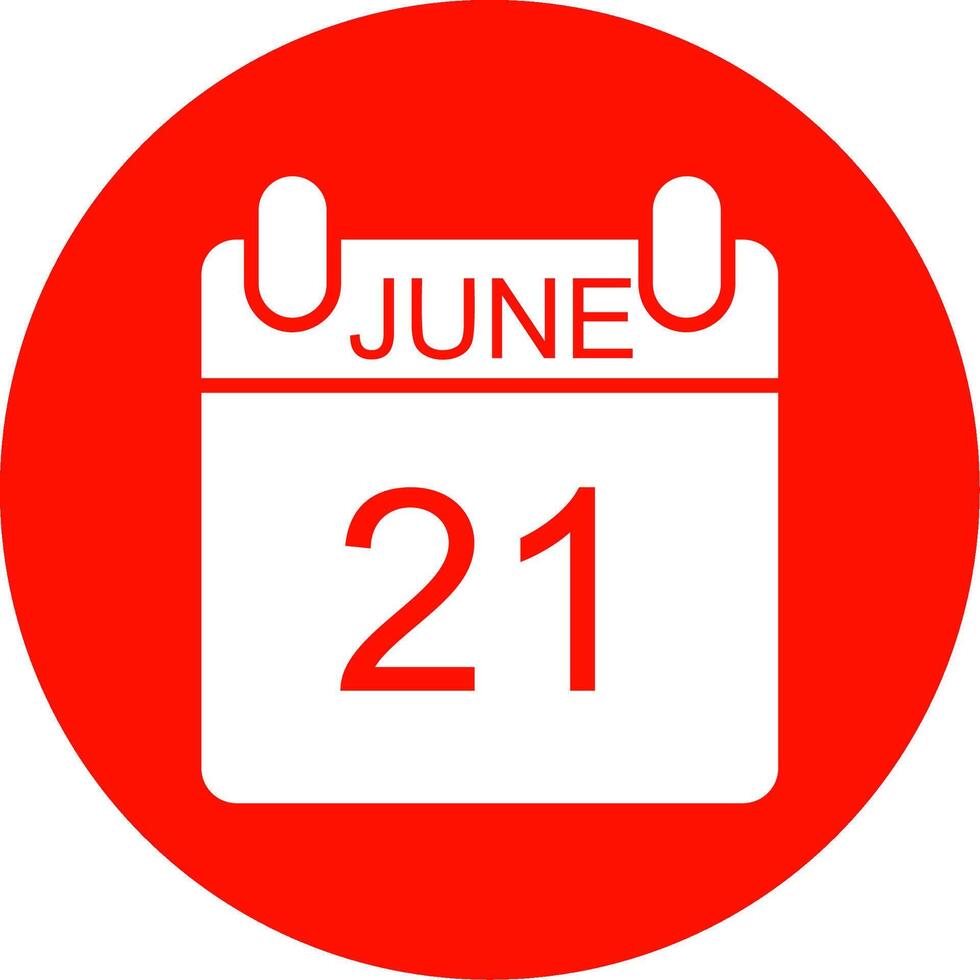 June Multi Color Circle Icon vector