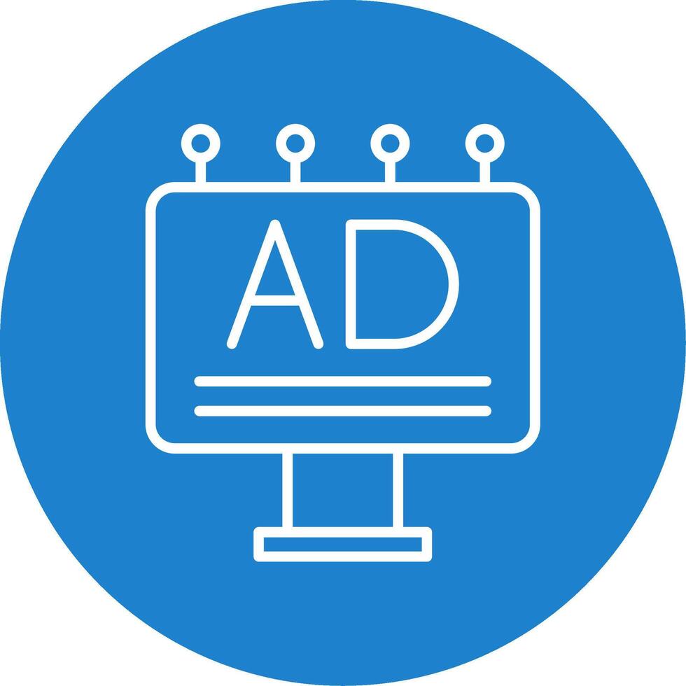 Banner Ads Multi Color Circle Icon vector
