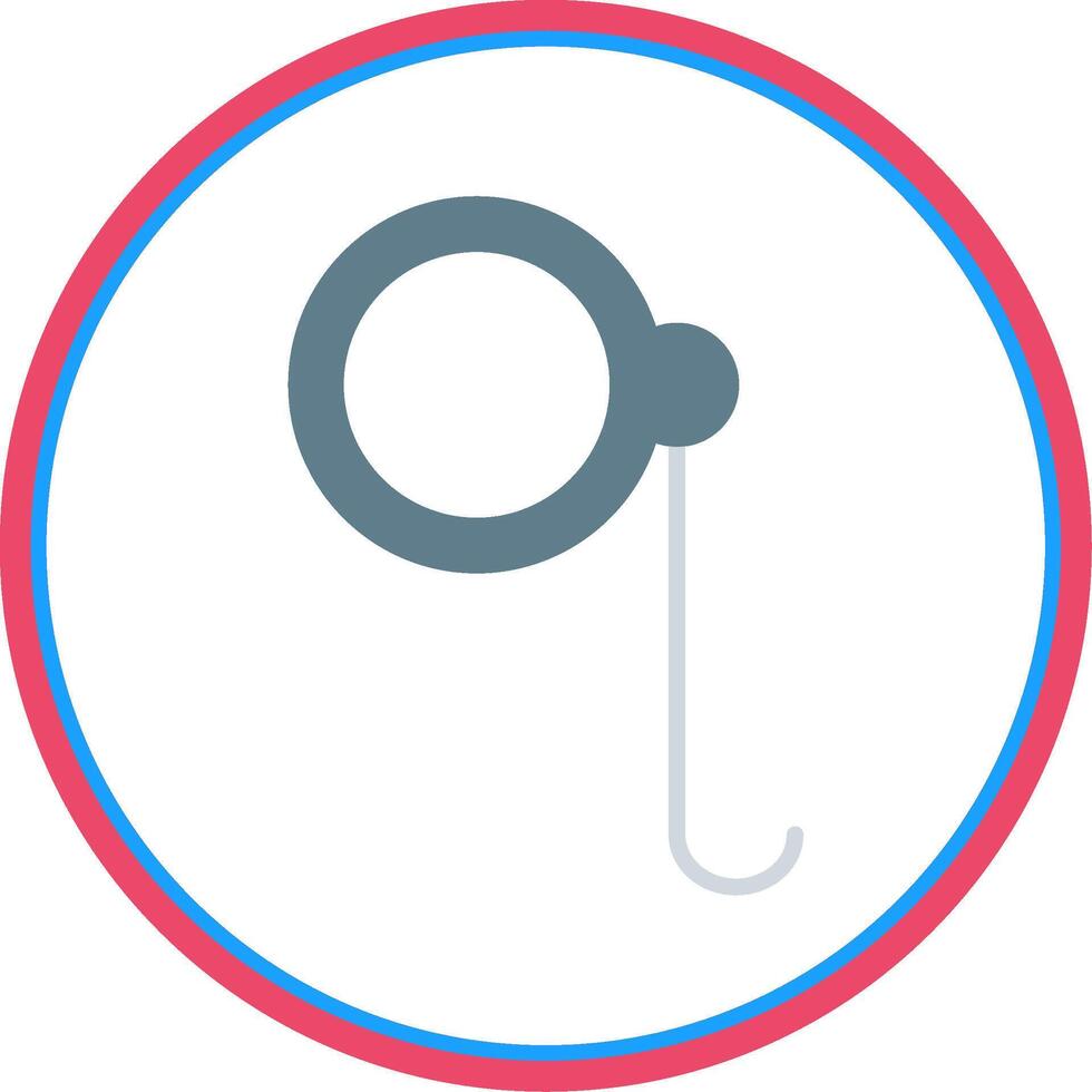 Monocle Flat Circle Icon vector
