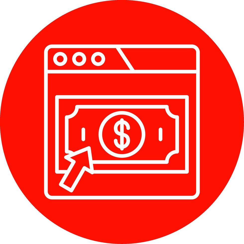 Pay Per click Multi Color Circle Icon vector