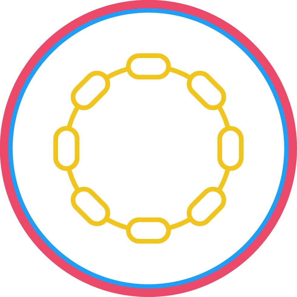 Chain Flat Circle Icon vector