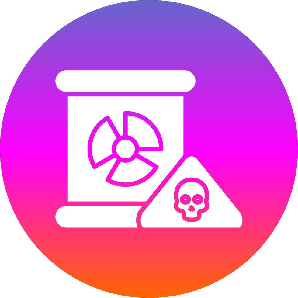 Nuclear Danger Glyph Gradient Circle Icon Design vector