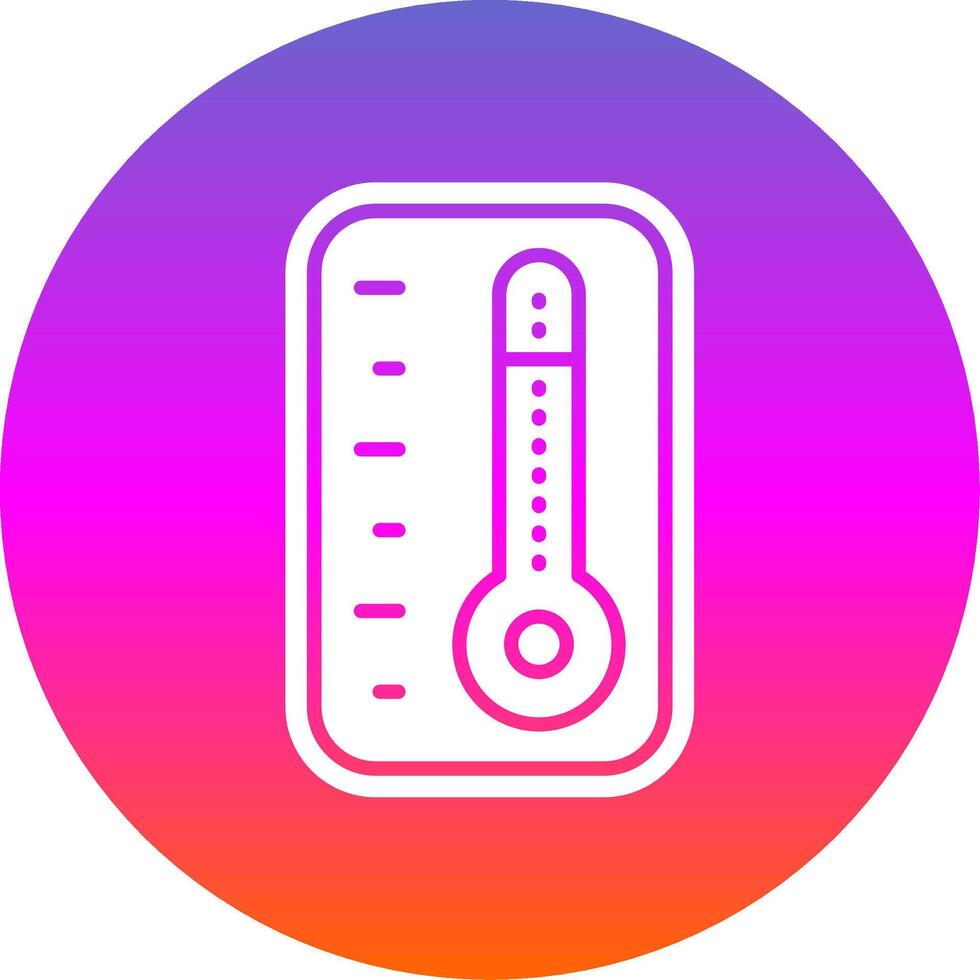 Thermometer Glyph Gradient Circle Icon Design vector