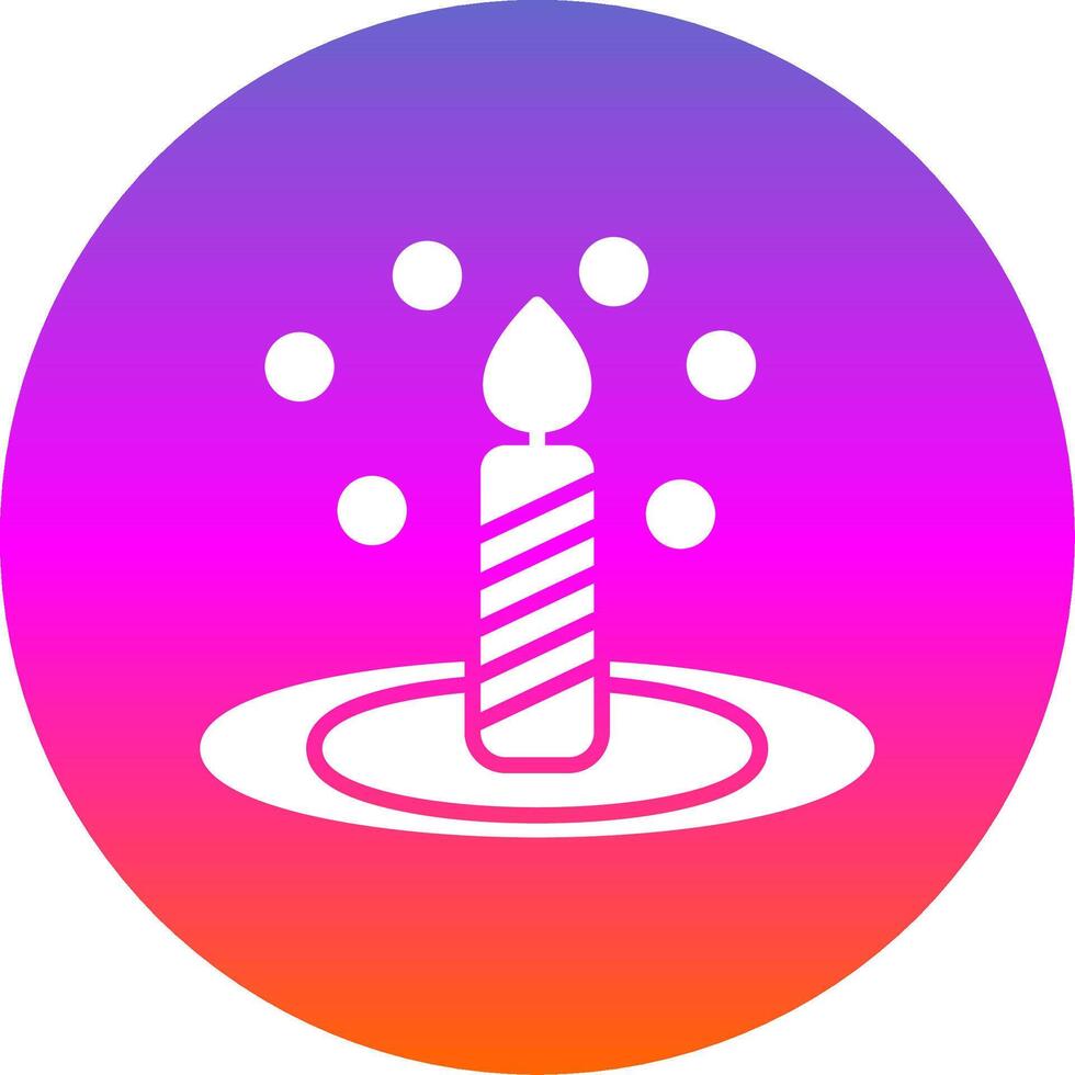 Bunsen Burner Glyph Gradient Circle Icon Design vector