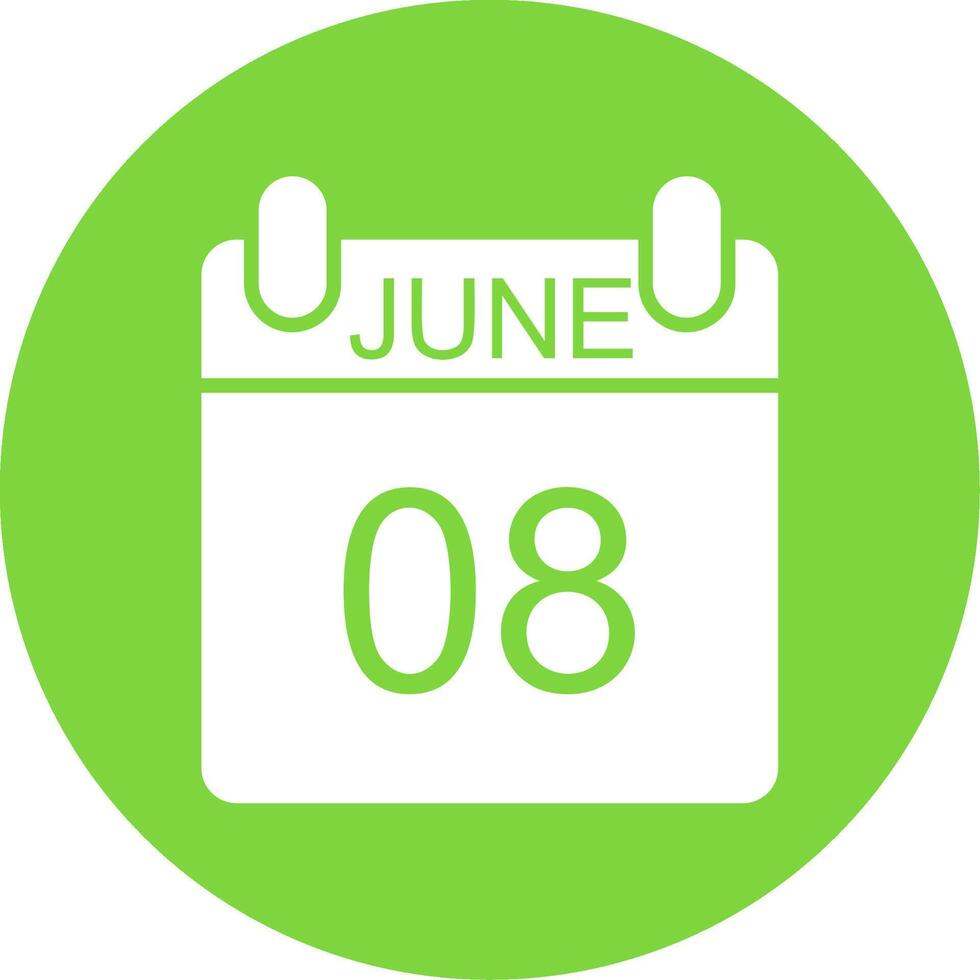 June Multi Color Circle Icon vector