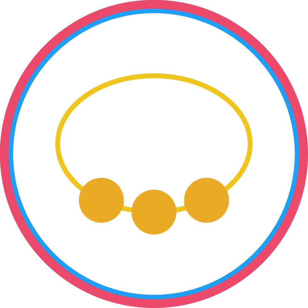 Bangle Flat Circle Icon vector