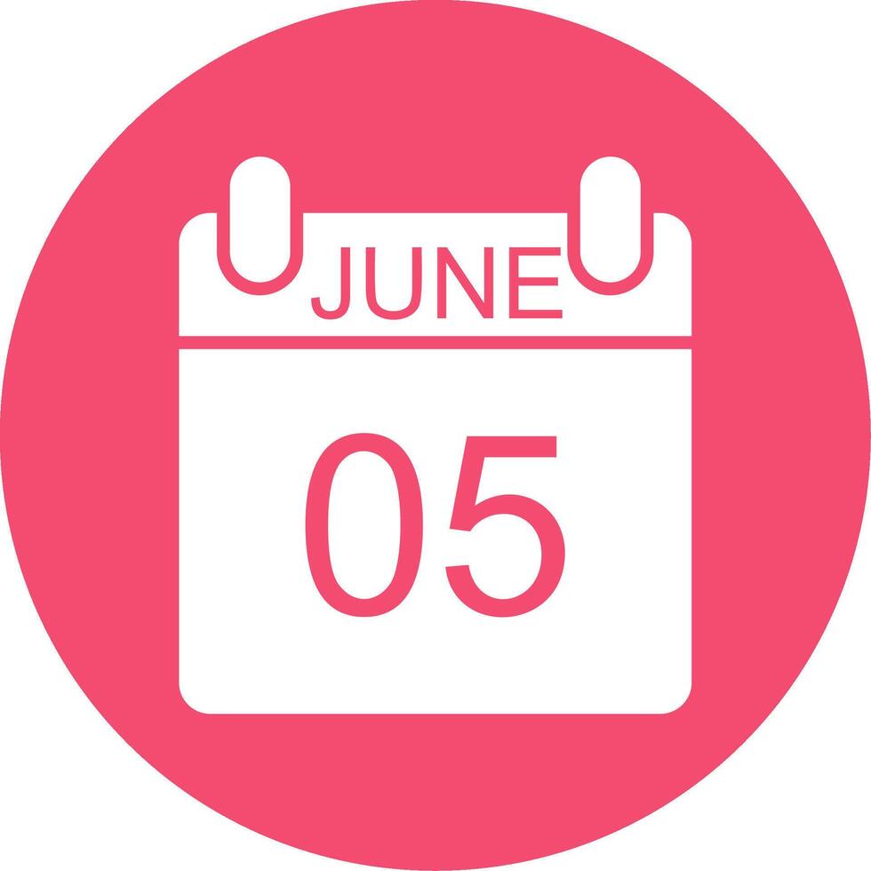 June Multi Color Circle Icon vector