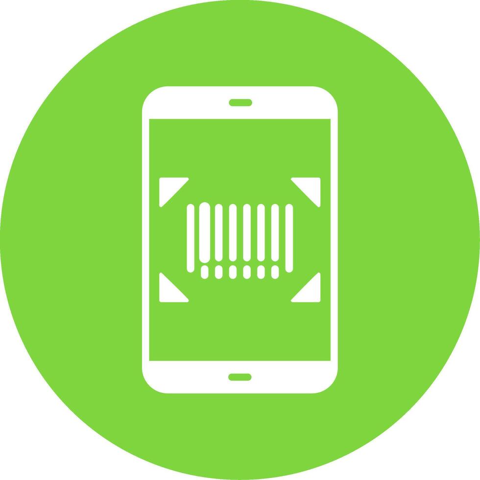 Barcode Scan Multi Color Circle Icon vector
