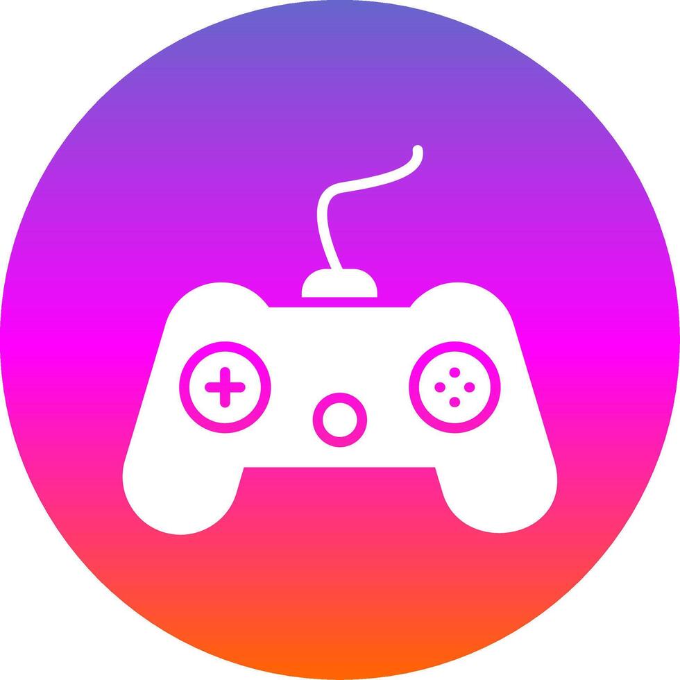 Console Glyph Gradient Circle Icon Design vector