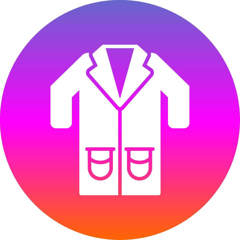 Lab Coat Glyph Gradient Circle Icon Design vector