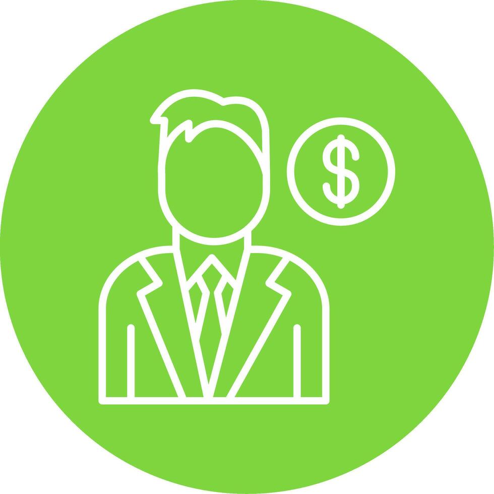 Marketer Multi Color Circle Icon vector