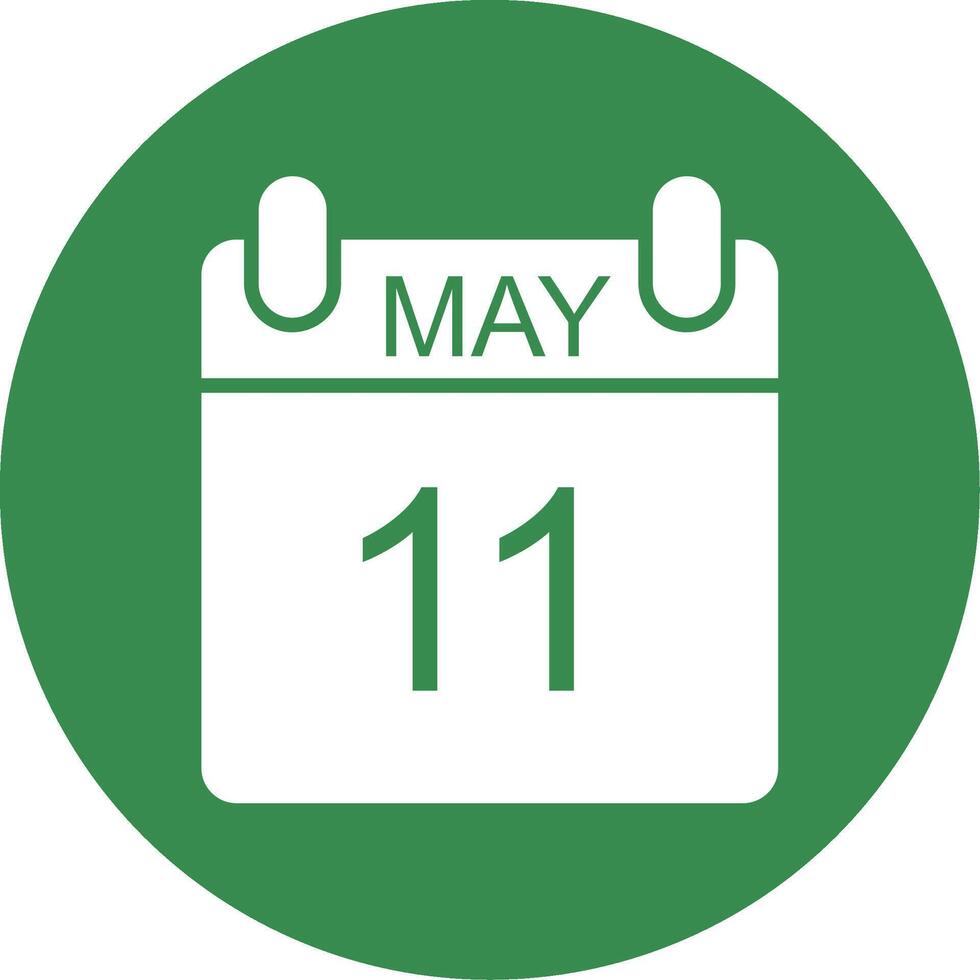 May Multi Color Circle Icon vector