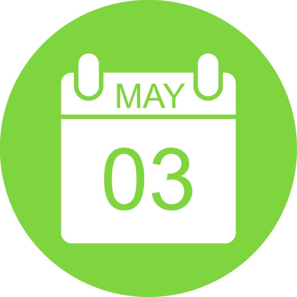 May Multi Color Circle Icon vector