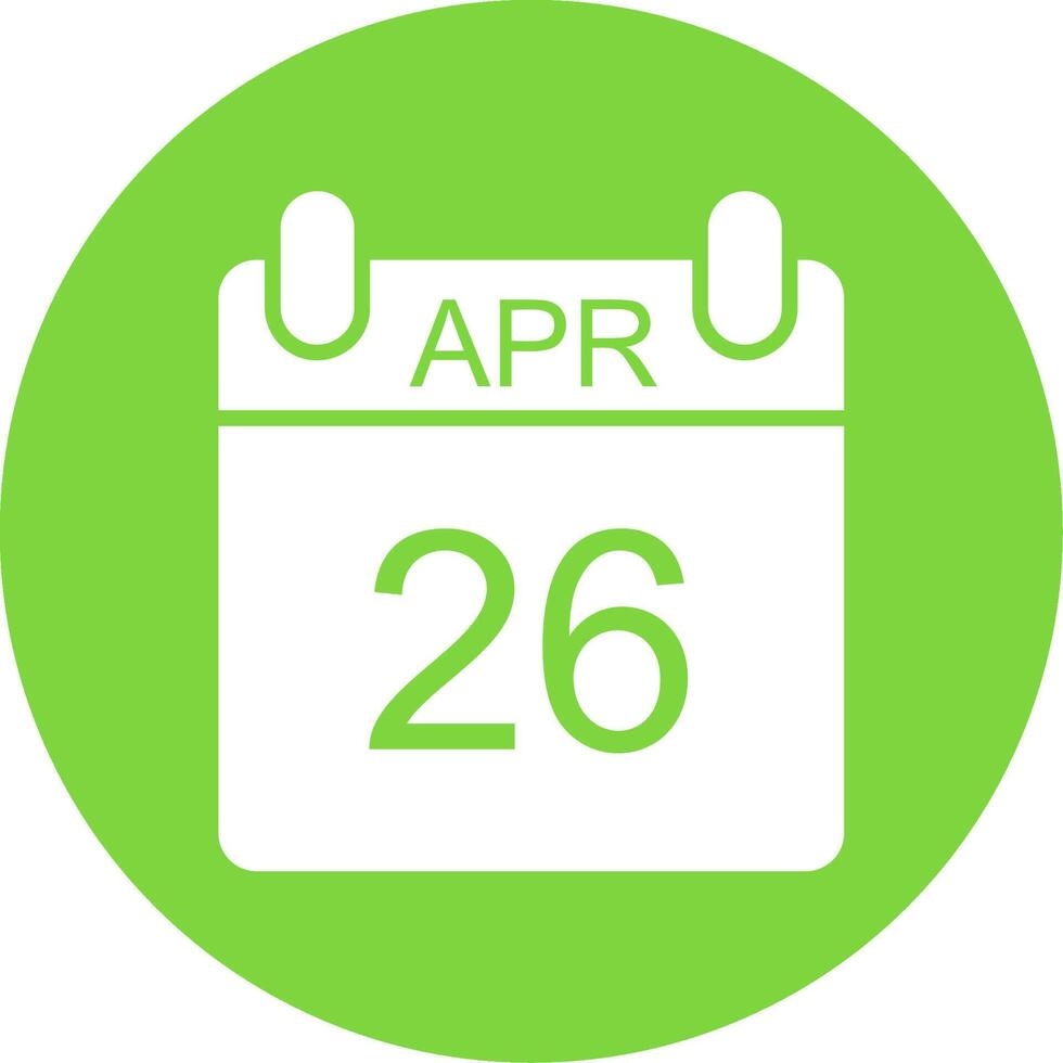 April Multi Color Circle Icon vector