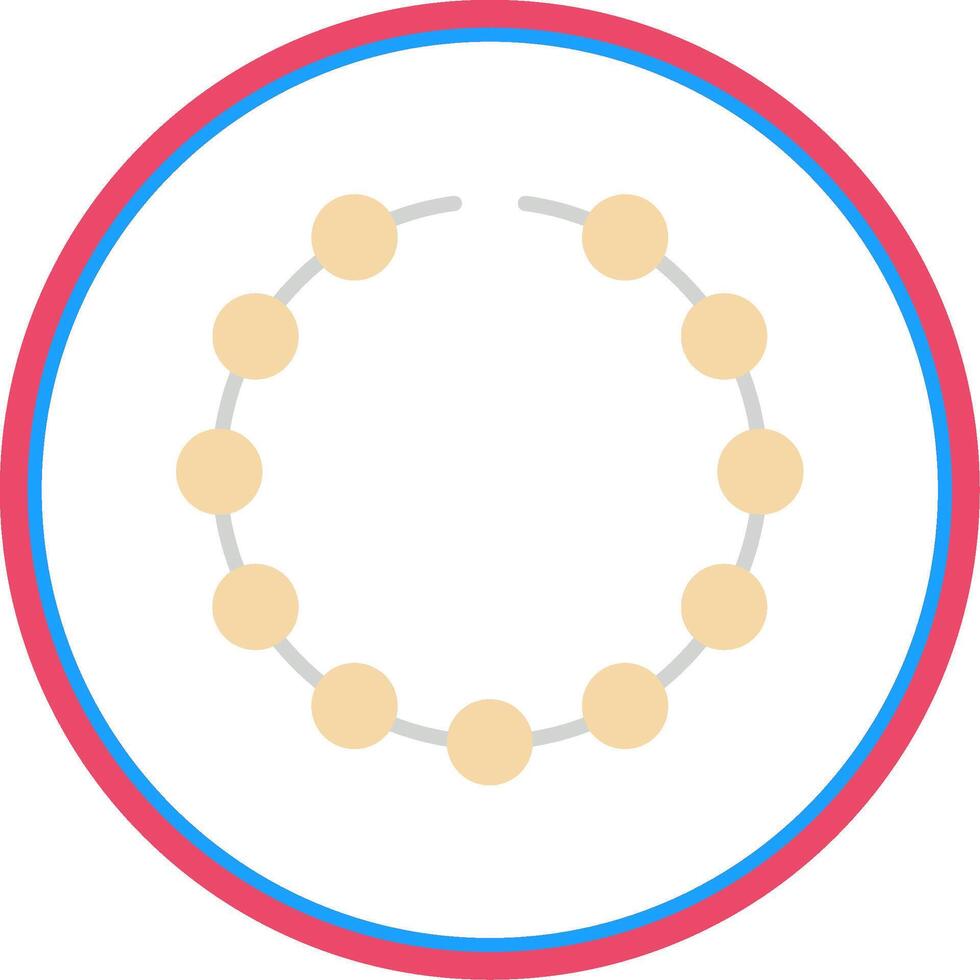 Bracelet Flat Circle Icon vector
