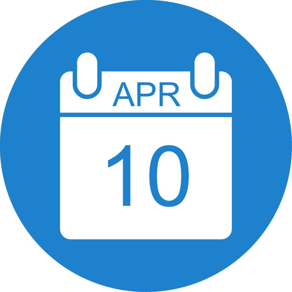 April Multi Color Circle Icon vector