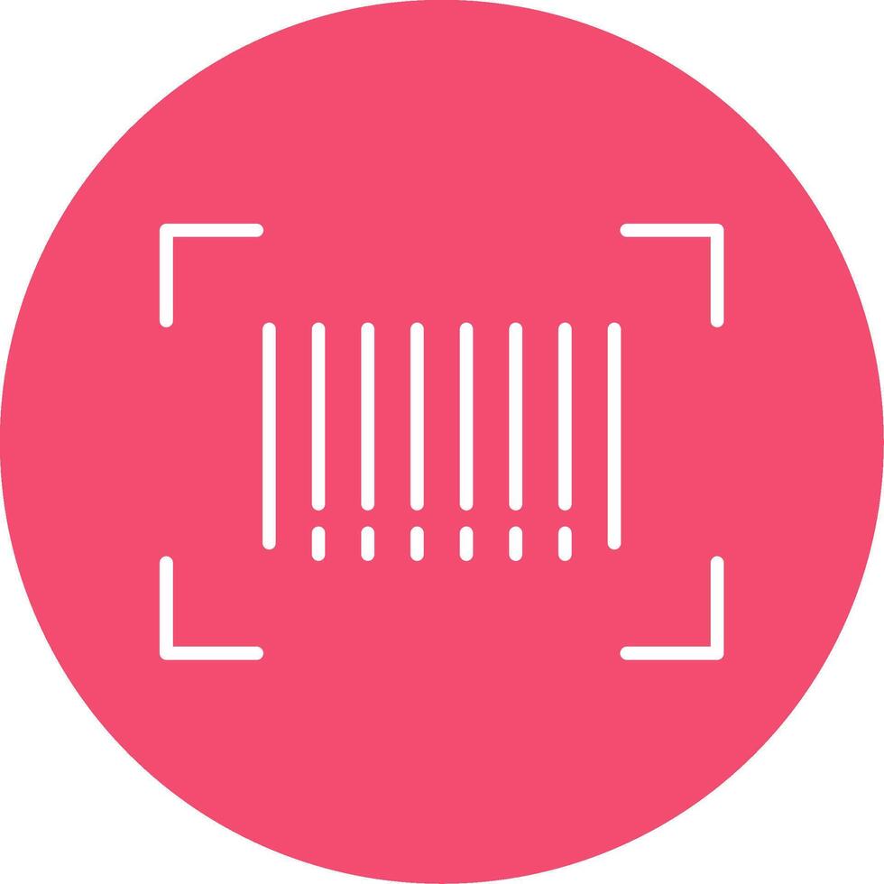 Bar Code Multi Color Circle Icon vector