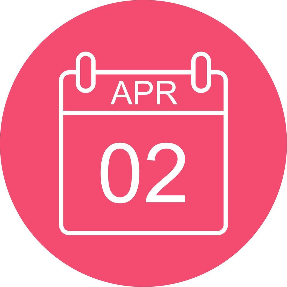April Multi Color Circle Icon vector