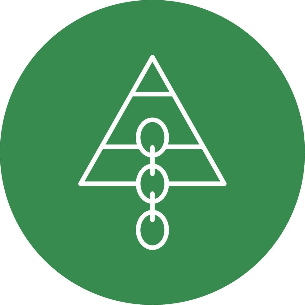 Link pyramide Multi Color Circle Icon vector
