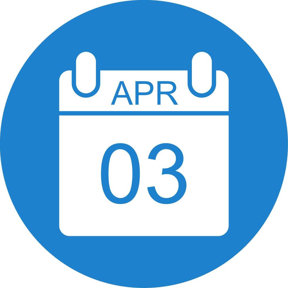 April Multi Color Circle Icon vector