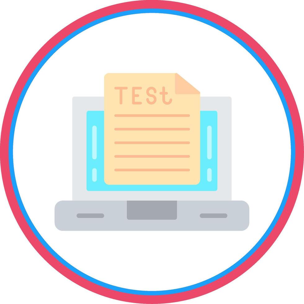 OnFlat Circle Test Flat Circle Icon vector