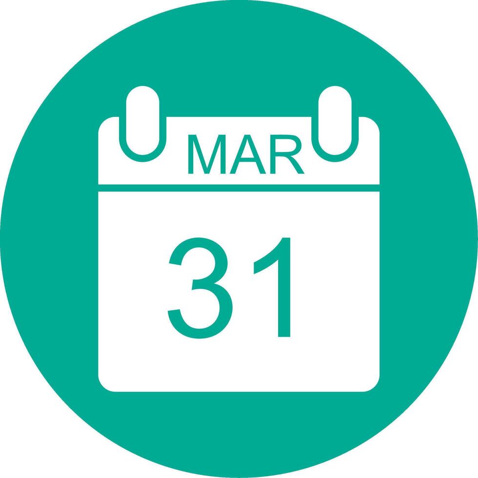 March Multi Color Circle Icon vector
