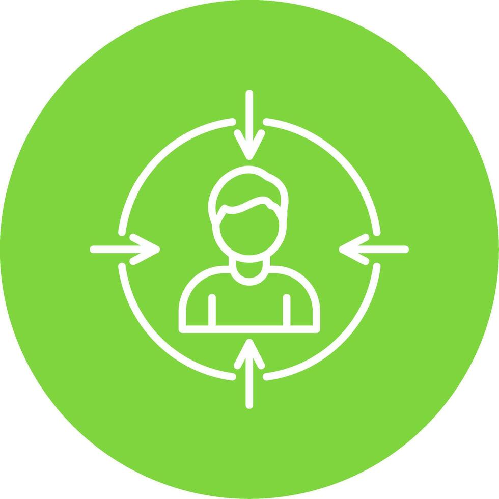 Target Audiences Multi Color Circle Icon vector