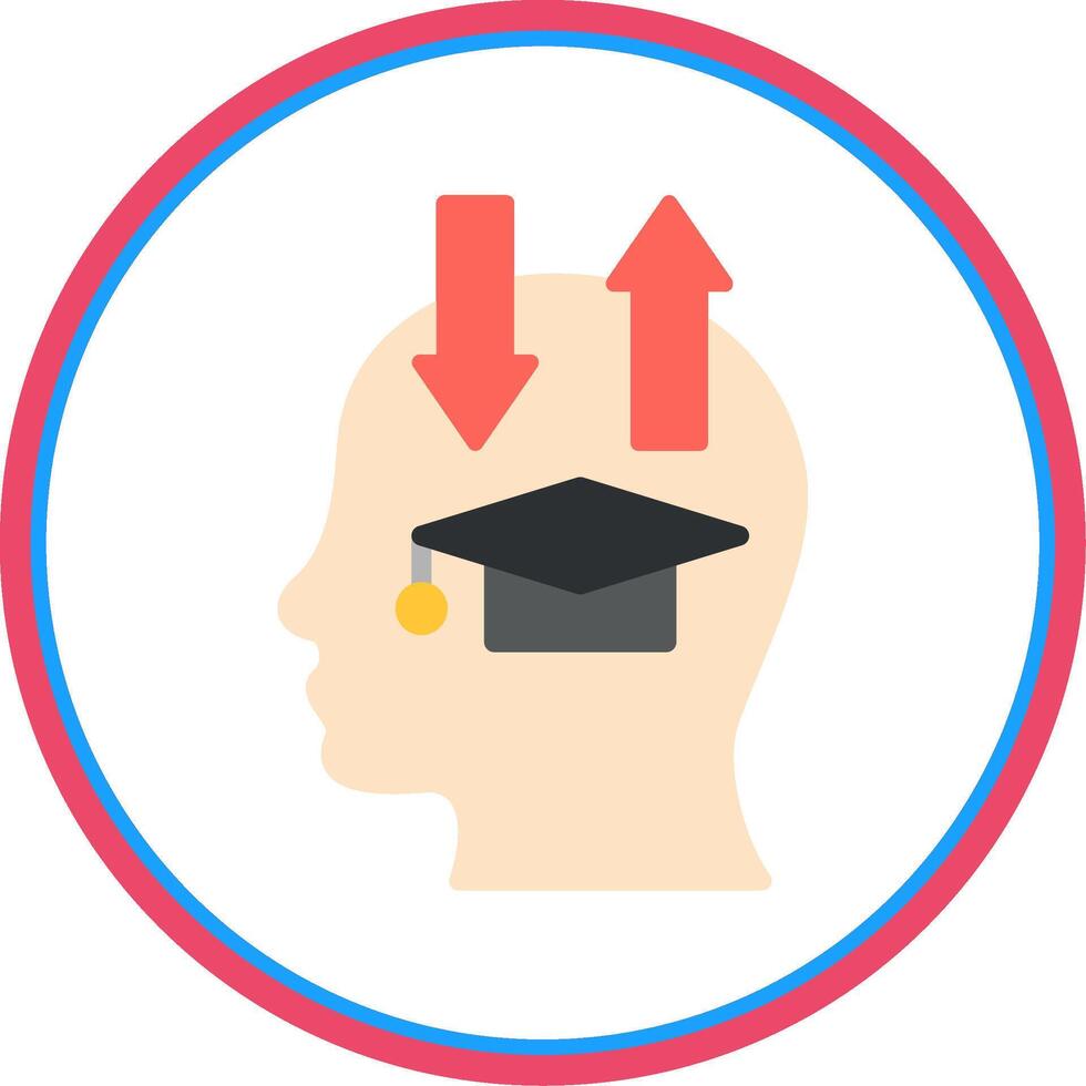 Motivated Flat Circle Icon vector