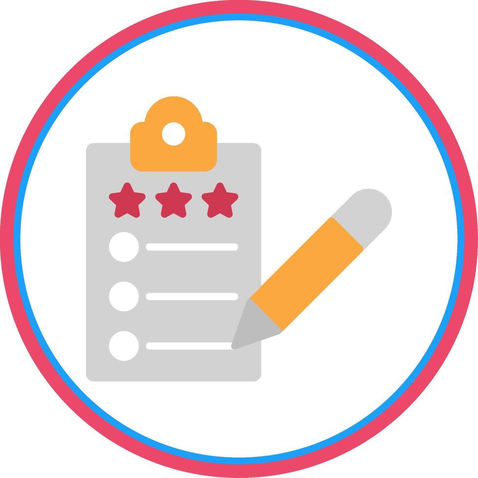 Quality Control Flat Circle Icon vector