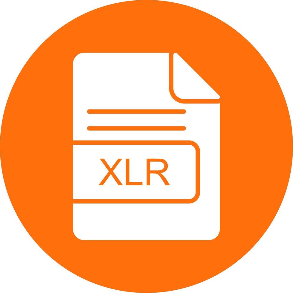 XLR File Format Multi Color Circle Icon vector
