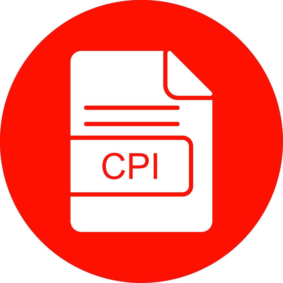 cpi archivo formato multi color circulo icono vector