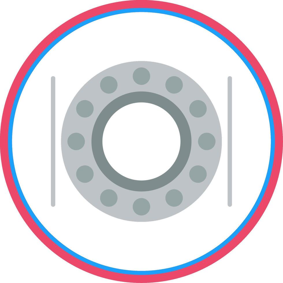 Ball Bearing Flat Circle Icon vector