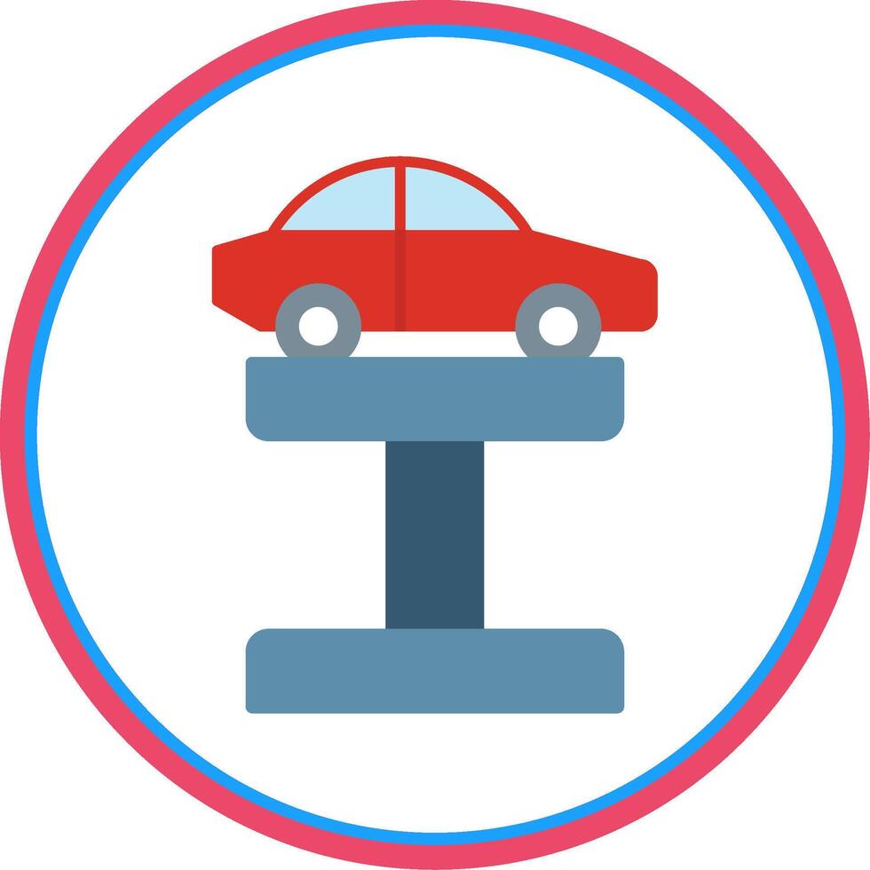 Car Jack Flat Circle Icon vector