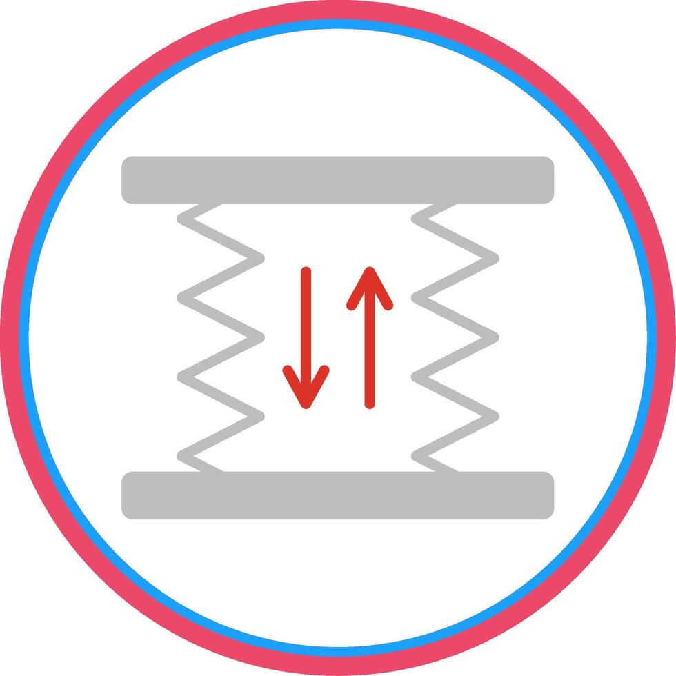 Car Lift Flat Circle Icon vector