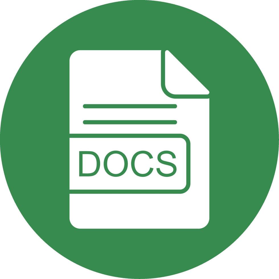 DOCS File Format Multi Color Circle Icon vector