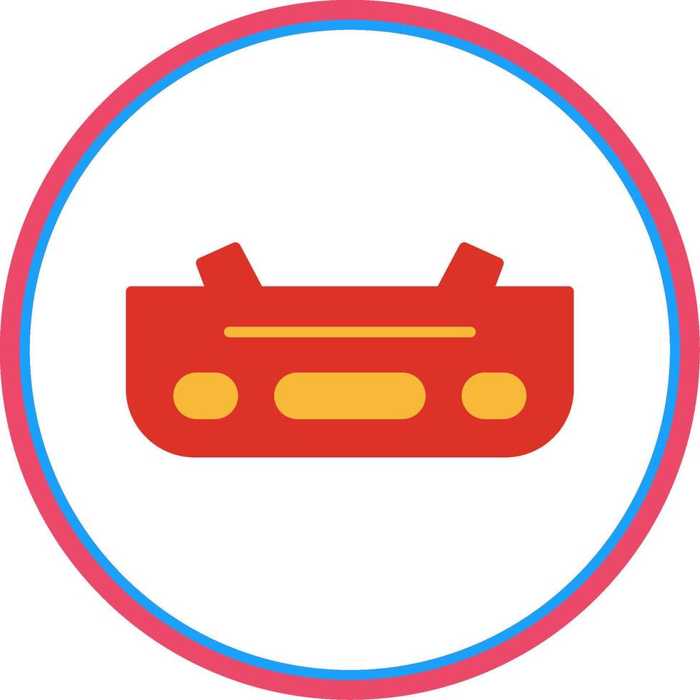 Bumper Flat Circle Icon vector