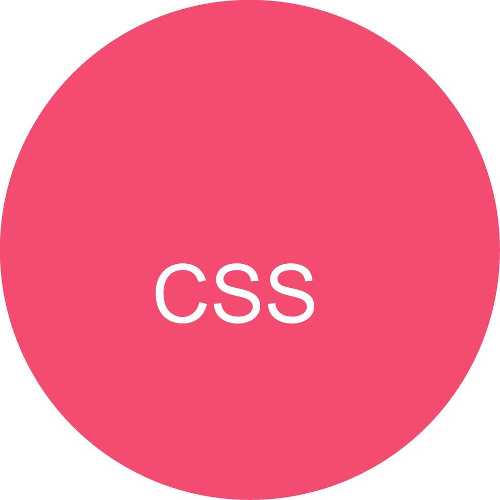 CSS File Format Multi Color Circle Icon vector
