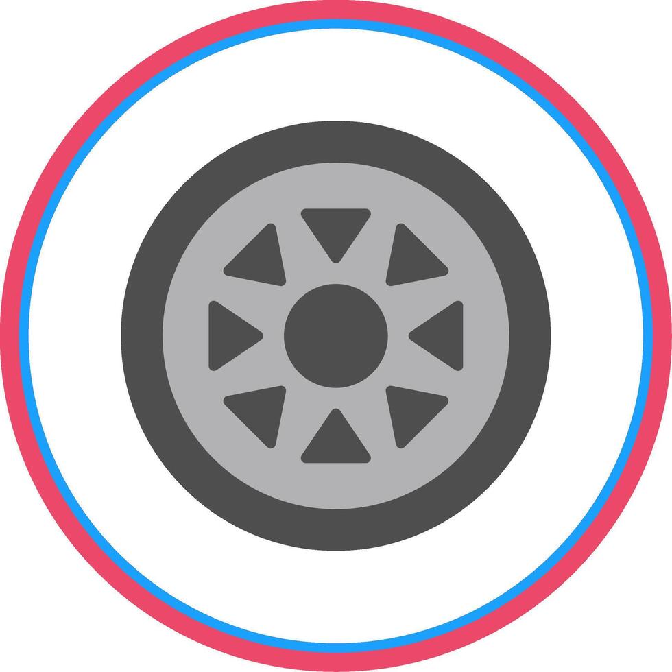 Rim Flat Circle Icon vector