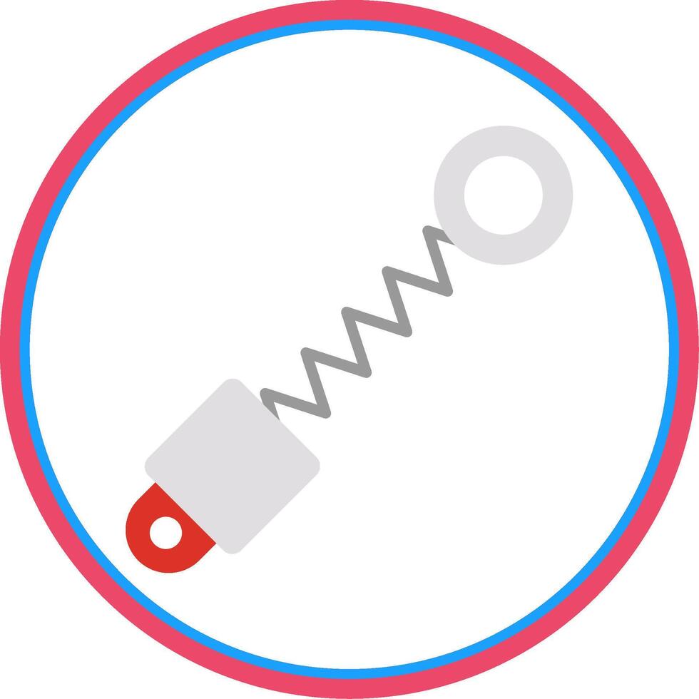 Shock Absorber Flat Circle Icon vector