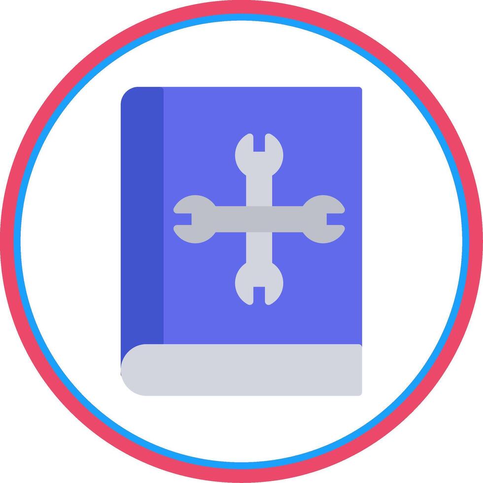 User Manual Flat Circle Icon vector